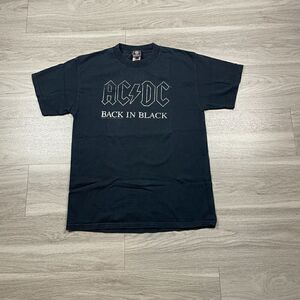 Vintage Shirt Mens Medium Large Black AC/DC Back on Black Music 2005 Rock Band
